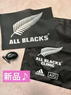 ALL BLACKS フラッグ・バッグ・ソフトラグビーボール・リストバンド4点