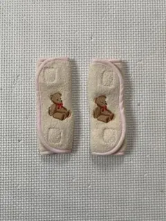 抱っこ紐用パッド クマの刺繍 ベージュ　くま