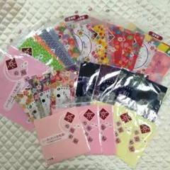 ちりめん生地セット 和柄 藍染　合計27セット