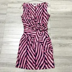 DIANE von FURSTENBERG シルク ヘリンボーン ワンピース 6のサムネイル