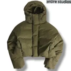 J7266新品エンタイアスタジオ コットンフーデットダウンジャケット ハンターM