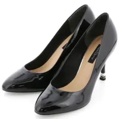 【美品】JILLSTUART エナメル パンプス 黒 ジルスチュアート