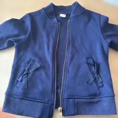 petit main ネイビー リボン付きジャケット 120