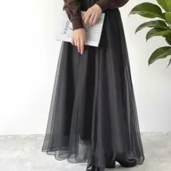 classicalelf チュールロングスカート 黒 新品