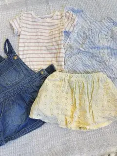 ベビー服セット (Tシャツ・サロペット・スカート)まとめうり　GAP バースデイ