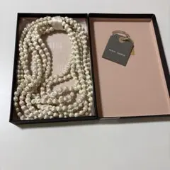 ＣＩＴＲＵSシルクボールロングネックレス パール調