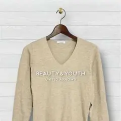 BEAUTY&YOUTH トップス Vネックセーター カジュアル ベージュ Ｆ