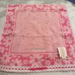 JILL STUART 花柄タオルハンカチ ピンク