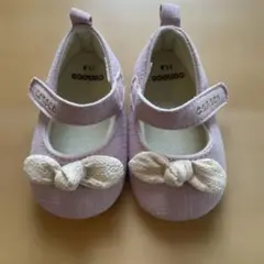 conoco 薄紫 リボン付き ベビーシューズ 11.5