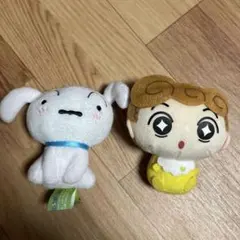 クレヨンしんちゃん　シロ　ひまわり　ぬいぐるみ　マスコットストラップ