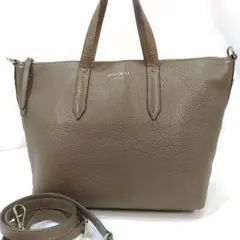 【美品】ジミーチュウ BRIA トートバッグ 2way レザー グレージュ