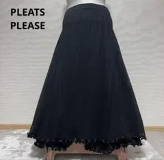 極美品　プリーツプリーズ　イッセイミヤケ　フリルティアード　フレアスカートのサムネイル