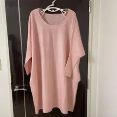 アンティカ　春秋ニットワンピース ピンク　フリーサイズ