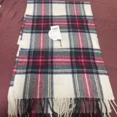 【yellucca】カシミヤ100% チェック柄マフラー