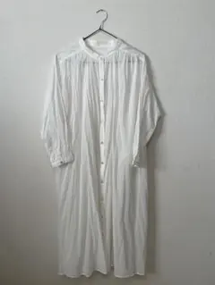 AlmaDesign バンドカラーシャツワンピース　レディースMサイズ　白