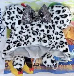 【ファンキャップ】ディズニー ミニー レオパード柄 ヒョウ柄 ホワイト 豹柄