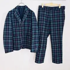 【美品】FRED PERRY フレッドペリー スーツ セットアップ チェック柄