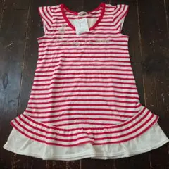 【新品タグ付き】Branshes 赤白ストライプ チュニック 130CM