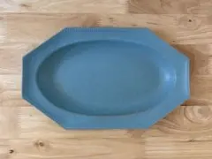 よしざわ窯 益子焼 大皿 八角長洋皿 ソーダブルー　食器 八角皿　沖縄ブルーのサムネイル
