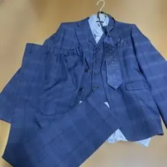 WANDER FACTORYフォーマルスーツ ネイビーチェック160