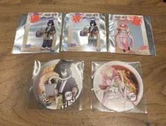 鬼滅の刃　宅麺　コースター　クリアカード　セット　おばみつ　小芭内　蜜璃