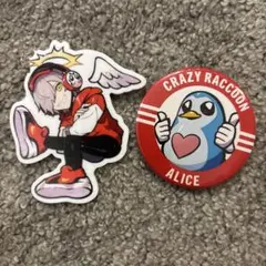 アリス ピンバッジセット CRAZY RACCOON