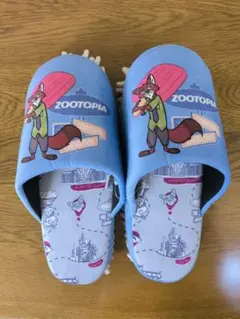 新品 ディズニー ズートピア ニック＆ジュディ スリッパ 23〜25センチ