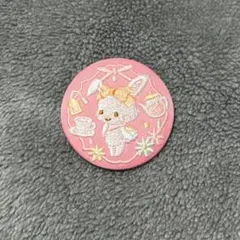 うさぎの刺繍ワッペン ピンク