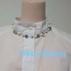 ビーズ ネックレス 青系 LIKE　A CHARM QVC