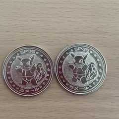 【レア 美品】明治乳業　ポケモン　バトルコイン　 カメール(2枚)
