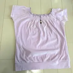 【Cynthia Rowley 】チャーム付き半袖カットソー パステルパープルのサムネイル