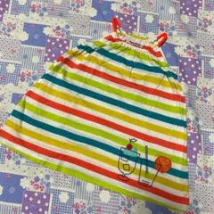 ファミリア　ワンピース　チュニック　ボーダー80