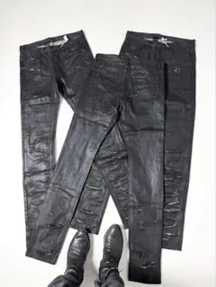 Hedi Coated Destroyed Opium Denim y2kのサムネイル