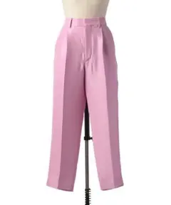 Drawer コットンシルク カーゴパンツ 36 ドゥロワー 極美品 Drawer ドゥロワー シルクシャンタンタックパンツ ピンク 36