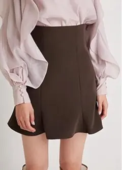 SNIDEL フレアーミニスカショーパン　ブラック　スナイデル