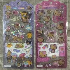 サンリオキャラクターズ　ドロップジェリーシール2点セット　日焼け