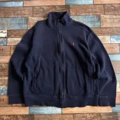 POLO RALPH LAUREN 刺繍ロゴ フルジップスウェット Mメンズ古着