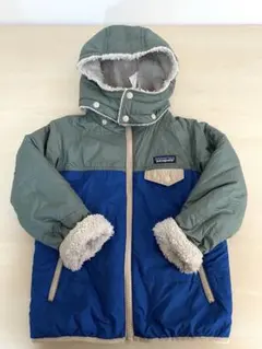 【patagonia】フード付きリバーシブルダウンコート 5T 110cm