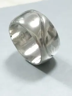 ○5636#0304　シルバー925リング(幅広タイプ、波線デザイン)　1122