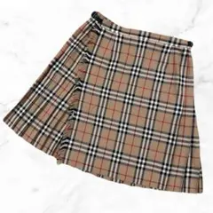 BURBERRY バーバリーブルーレーベル ノバチェック 巻きスカート 38
