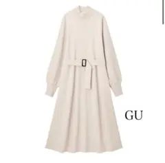 GU Aラインハイネックニットワンピースのサムネイル