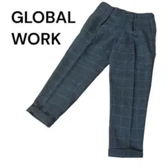 GLOBAL WORK グローバルワーク チェック柄 スラックス パンツ
