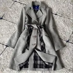 美品 BURBERRY BLUE LABEL アンゴラ混ツイードPコート S - メルカリ