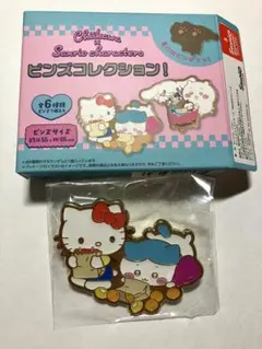 ちいかわ×サンリオ　ピンズ　ハチワレ・キティ