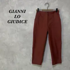 【極美品】ジャンニロジュディチェ テーパードパンツ ウエストゴム エンジ 293