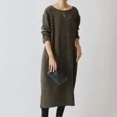極美品✨ビアズリー ウールライクバルーンコート ノーカラー グレー 
