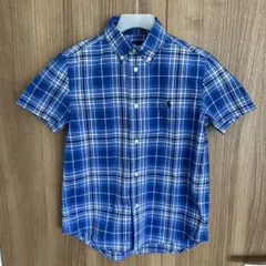 ラルフローレン半袖シャツ 7歳　青系チェック