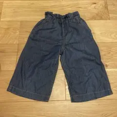 デニム ワイドパンツ ゴムウエスト　110