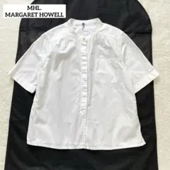 美品✨マーガレットハウエル リネン100% 半袖シャツブラウス ホワイト 