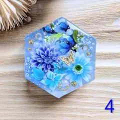秋の花たち優しく　4　大きめ六角形【部品6種】